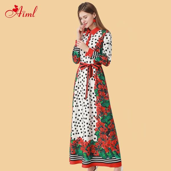 casual dresses designer spring summer woman long sleeve lapel dot print maxi dress elegant fiowers belt female prom holiday robe, Black;gray
casual dresses designer spring summer woman long sleeve lapel dot print maxi dress elegant fiowers belt female prom holiday robe, Black;gray