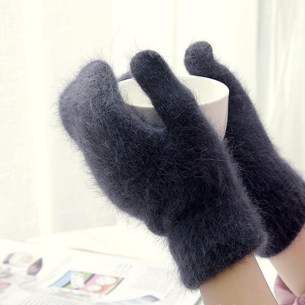 sports gloves wool female winter mittens solid color soft fur fingerless women girls, Black
sports gloves wool female winter mittens solid color soft fur fingerless women girls, Black