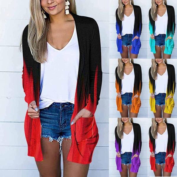 women's knits & tees large size fashion printed loose pocket cardigan mid-length sweater long sleeve ladies jacket women clothes, White
women's knits & tees large size fashion printed loose pocket cardigan mid-length sweater long sleeve ladies jacket women clothes, White