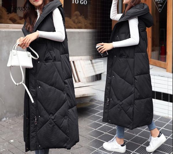 women's vests x-long hooded parkas fashion winter jacket women casual thick down cotton coat warm waistcoat, Black;white
women's vests x-long hooded parkas fashion winter jacket women casual thick down cotton coat warm waistcoat, Black;white