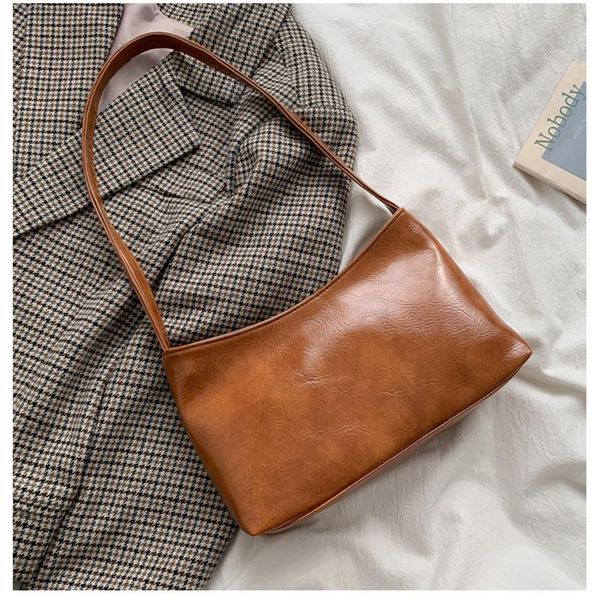 evening bags vintage women's bag pu leather shoulder simple solid color lady handbag designer armpit girls shopping purse
evening bags vintage women's bag pu leather shoulder simple solid color lady handbag designer armpit girls shopping purse
