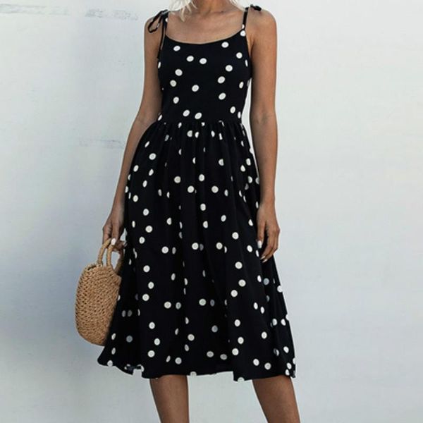 casual dresses polka dot backless dress 2021 women summer sleeveless square collar slim a line elegant party beach black, Black;gray
casual dresses polka dot backless dress 2021 women summer sleeveless square collar slim a line elegant party beach black, Black;gray