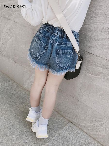 spring and summer children's denim shorts girl's fashionable high waist pants small medium jeans, Black
spring and summer children's denim shorts girl's fashionable high waist pants small medium jeans, Black