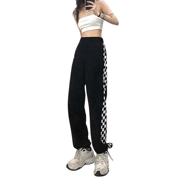 women's pants & capris autumn women casual plaid checkerboard high waist loose slimming party street black clothes trousers, Black;white
women's pants & capris autumn women casual plaid checkerboard high waist loose slimming party street black clothes trousers, Black;white
