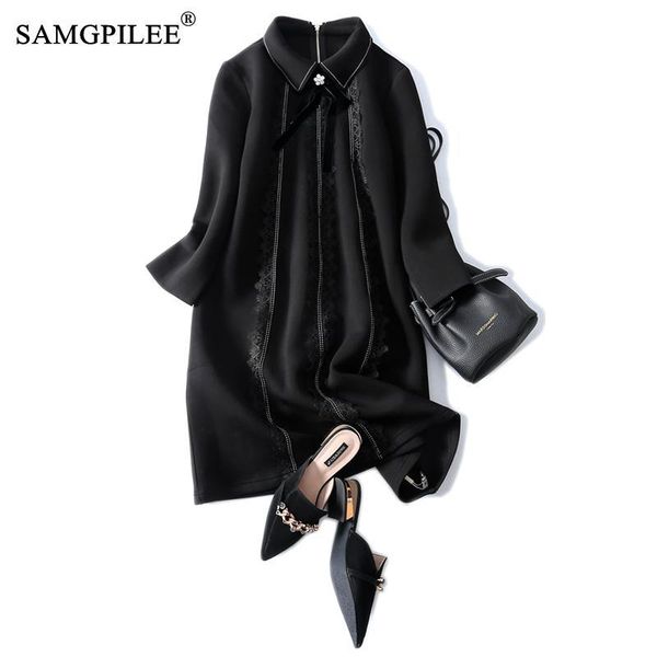 casual dresses for women 2021 a-line solid wrist sleeve appliques vintage dress plus size empire turn-down collar woman, Black;gray
casual dresses for women 2021 a-line solid wrist sleeve appliques vintage dress plus size empire turn-down collar woman, Black;gray