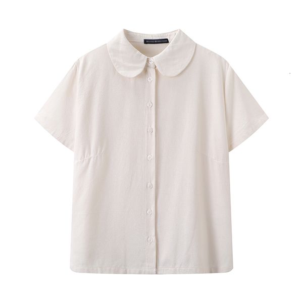 women's blouses & shirts slim girls soft linen short 2021 summer fashion ladies elegant turn down collar sweet women chic top, White
women's blouses & shirts slim girls soft linen short 2021 summer fashion ladies elegant turn down collar sweet women chic top, White