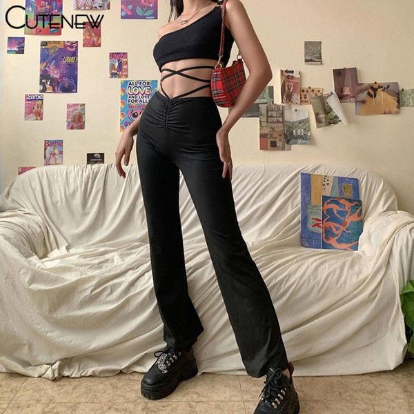 cute 2021 fashion bandage women's straight pants solid elastic high waist slim long trousers summer streetwear outfits & capris, Black;white
cute 2021 fashion bandage women's straight pants solid elastic high waist slim long trousers summer streetwear outfits & capris, Black;white