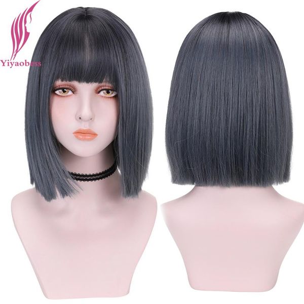 synthetic wigs yiyaobess dark brown linen grey ombre short wig natural hair straight bob for women pelucas de mujer, Black
synthetic wigs yiyaobess dark brown linen grey ombre short wig natural hair straight bob for women pelucas de mujer, Black