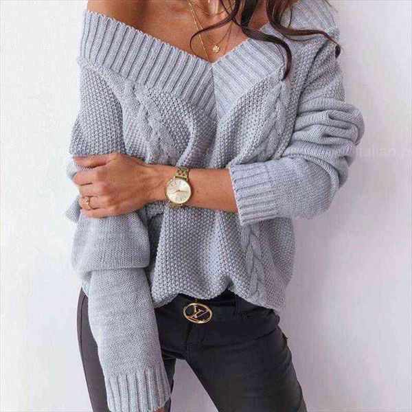 V Neck Twist Solid Knitted Women Sweater Pullover Long Sleeve Loose Knitting Ladies Sweaters Autumn Female Tops Casual, White;black
V Neck Twist Solid Knitted Women Sweater Pullover Long Sleeve Loose Knitting Ladies Sweaters Autumn Female Tops Casual, White;black