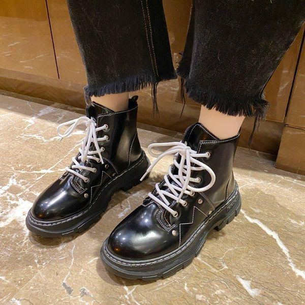 boots women fashion rivet ankle heel 5 cm platform shoes motorcycle botas mujer, Black
boots women fashion rivet ankle heel 5 cm platform shoes motorcycle botas mujer, Black