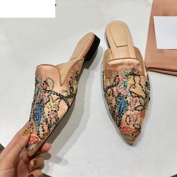 sandals classic woman flipflops lazy mullers shoes embroidery flowers string beaded handmade slippers outdoor pointed toe causal l, Black
sandals classic woman flipflops lazy mullers shoes embroidery flowers string beaded handmade slippers outdoor pointed toe causal l, Black