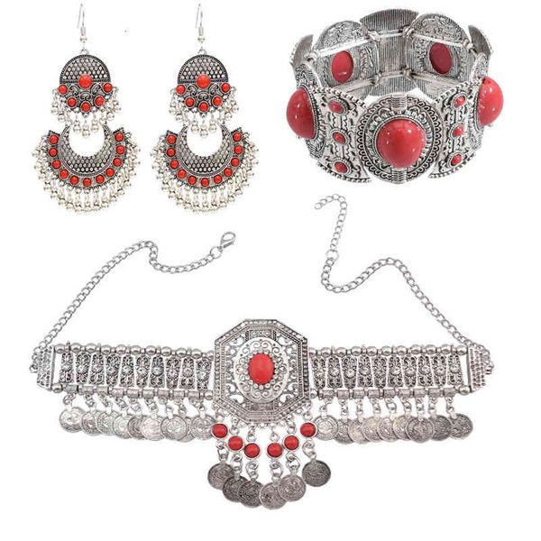 jewelry sets gypsy necklace bracelet earring for women boho hippie coin tassel red blue stone turkish tribal set party gift, Black
jewelry sets gypsy necklace bracelet earring for women boho hippie coin tassel red blue stone turkish tribal set party gift, Black