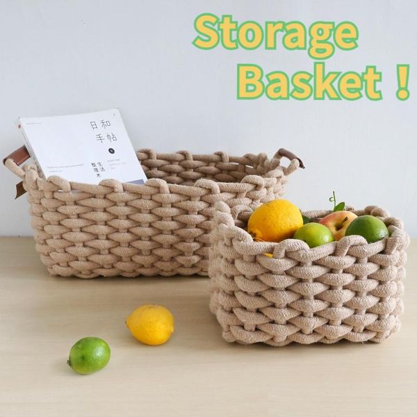 storage baskets hand-woven picnic basket cotton rope clothes sundries woven cosmetic book toy fruit deskstorages box
storage baskets hand-woven picnic basket cotton rope clothes sundries woven cosmetic book toy fruit deskstorages box