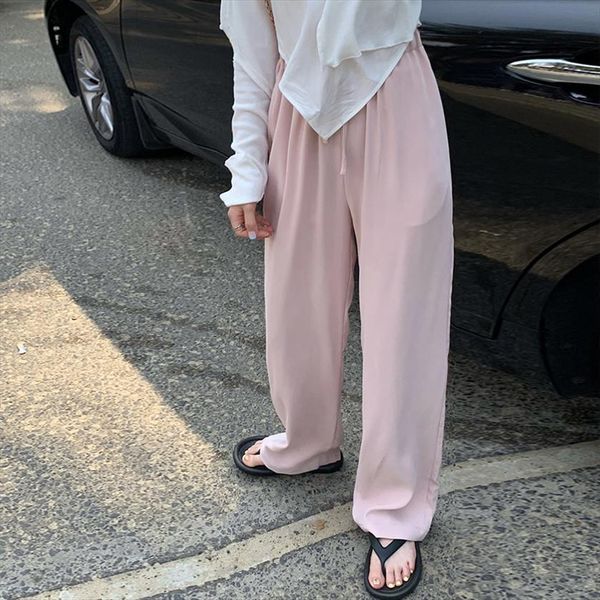 casual loose straight long women capri drawstring solid elastic waist wide leg trousers korean leisure baggy clothes summer, Black;white
casual loose straight long women capri drawstring solid elastic waist wide leg trousers korean leisure baggy clothes summer, Black;white