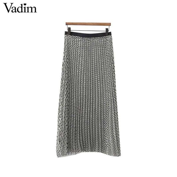 skirts vadim women plaid print pleated midi skirt faldas mujer elastic waist mid calf length female casual vintage chic ba239, Black
skirts vadim women plaid print pleated midi skirt faldas mujer elastic waist mid calf length female casual vintage chic ba239, Black