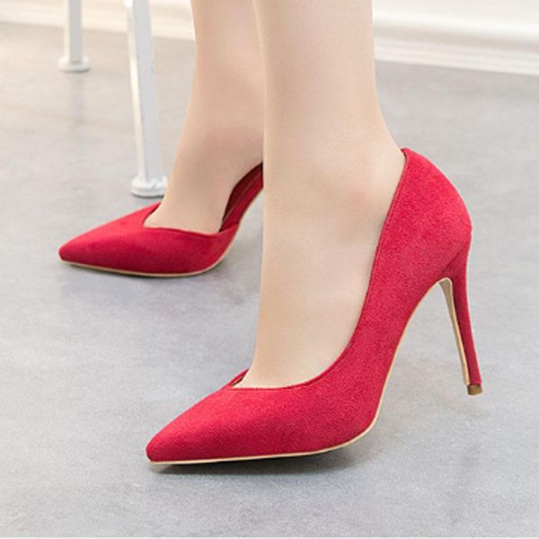 dress shoes fashionable and contracted delicate show thin heel tall suede shallow mouth pointy side hollow out women's single shoe, Black
dress shoes fashionable and contracted delicate show thin heel tall suede shallow mouth pointy side hollow out women's single shoe, Black