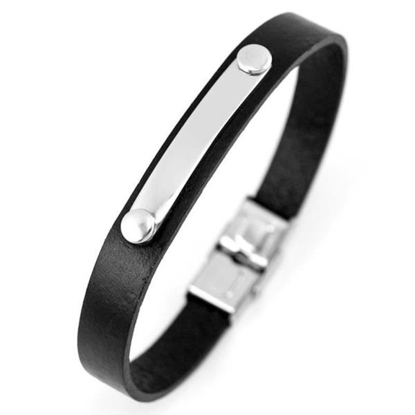cuff personalised blank leather bracelet stainless steel safe clasp male bangles ellos pulsera jewelry gift for men wholesale 10pcs, White
cuff personalised blank leather bracelet stainless steel safe clasp male bangles ellos pulsera jewelry gift for men wholesale 10pcs, White