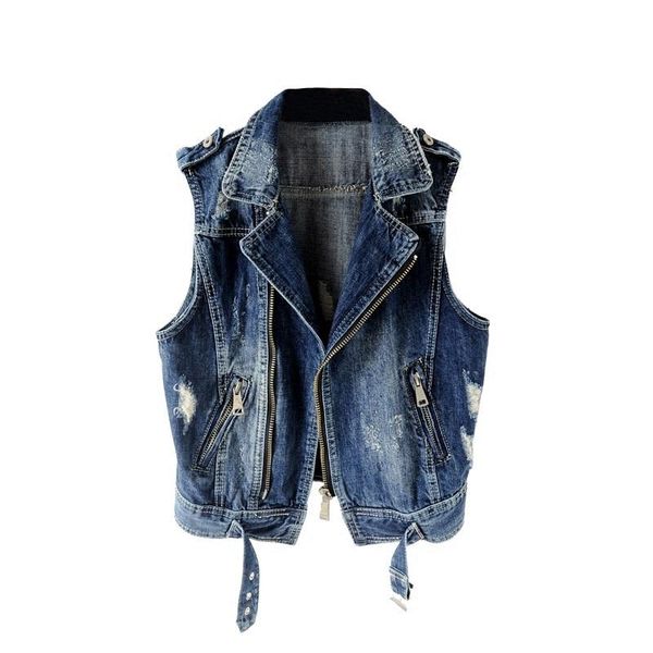 women's vests autumn denim vest women casual colete coat vintage cardigan jean sleeveless turn-down collar brand woman hole clothingmj0, Black;white
women's vests autumn denim vest women casual colete coat vintage cardigan jean sleeveless turn-down collar brand woman hole clothingmj0, Black;white