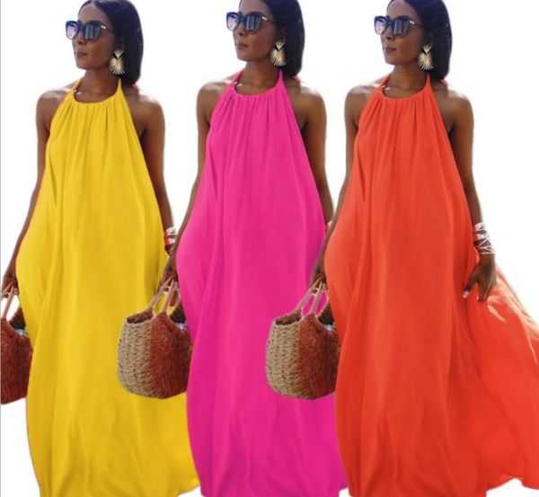 casual dresses 2021 women halter dress s-2xl summer sleeveless fashion solid backless arrivals lady maxi a-line, Black;gray
casual dresses 2021 women halter dress s-2xl summer sleeveless fashion solid backless arrivals lady maxi a-line, Black;gray