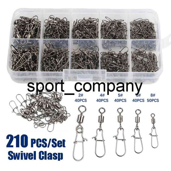 new 210pcs fishing connector fishing tackle snap swivels interlock tackle snap for fishhook lure fishing carp hook accessories
new 210pcs fishing connector fishing tackle snap swivels interlock tackle snap for fishhook lure fishing carp hook accessories