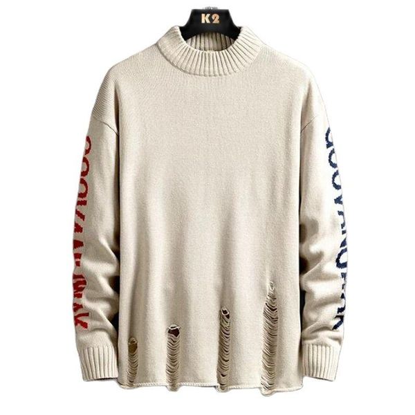 men's sweaters sweater men harajuku kintted ripped holes streetwear clothing pullover o-neck oversize fashion casual couple male, White;black
men's sweaters sweater men harajuku kintted ripped holes streetwear clothing pullover o-neck oversize fashion casual couple male, White;black