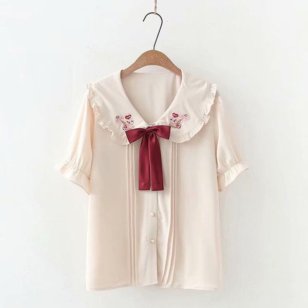 women's blouses & shirts cute button up girls ear collar ruffle white jk school uniform chiffon kawaii bow fashion bl
women's blouses & shirts cute button up girls ear collar ruffle white jk school uniform chiffon kawaii bow fashion bl