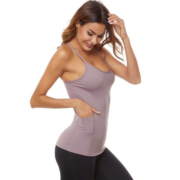 running jerseys women yoga tights sleeveless backless sling nylon high elastic side pockets slim fitness vest breathable wicking sports tee, Black;blue
running jerseys women yoga tights sleeveless backless sling nylon high elastic side pockets slim fitness vest breathable wicking sports tee, Black;blue