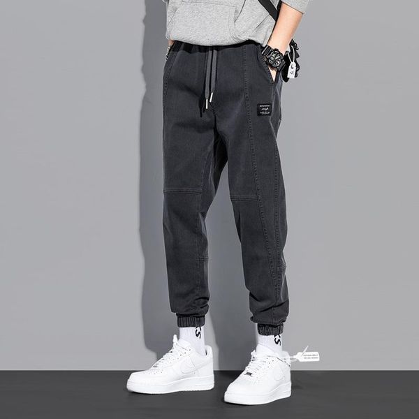 men's jeans workwear loose-fitting summer thin brand drawstring handsome denim pants student casual harlan, Blue
men's jeans workwear loose-fitting summer thin brand drawstring handsome denim pants student casual harlan, Blue