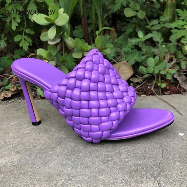 slippers woven sheepskin sandals female catwalk fashion ladies stiletto high heel pointy toe back open pure color shoes, Black
slippers woven sheepskin sandals female catwalk fashion ladies stiletto high heel pointy toe back open pure color shoes, Black