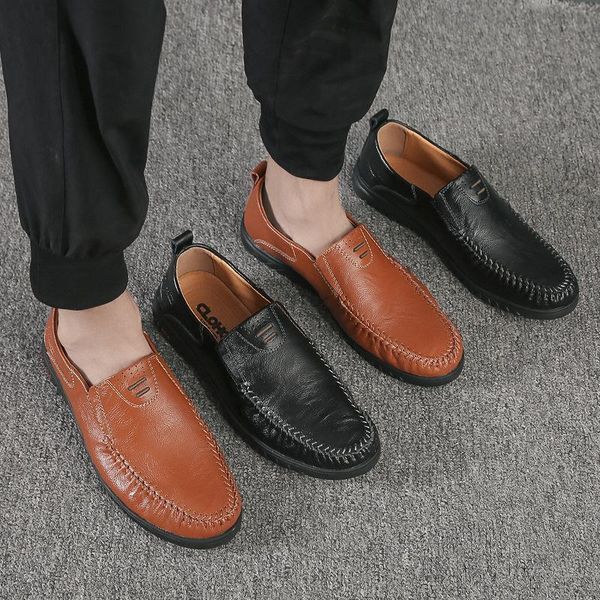 autumn and winter men's leather shoes solid color pu round toe casual business pvc sole dress, Black
autumn and winter men's leather shoes solid color pu round toe casual business pvc sole dress, Black