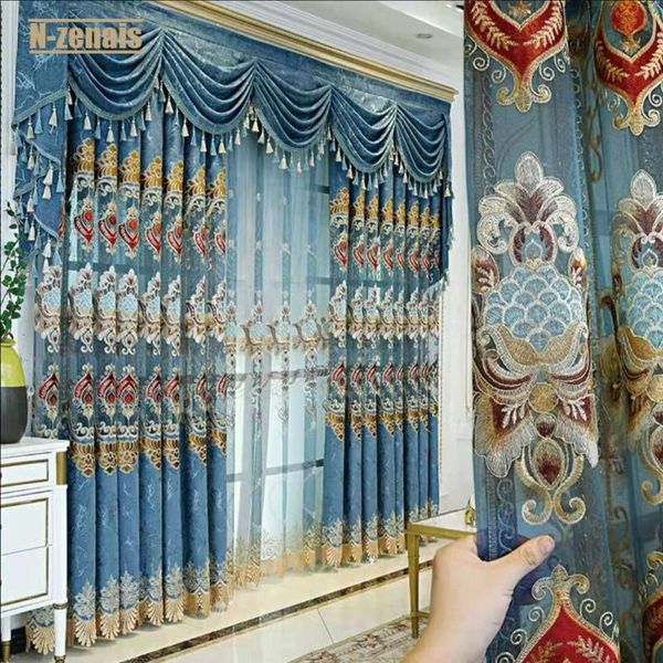 curtain & drapes luxury european-style velvet cord embroidered curtains for bedroom and living room blackout
curtain & drapes luxury european-style velvet cord embroidered curtains for bedroom and living room blackout