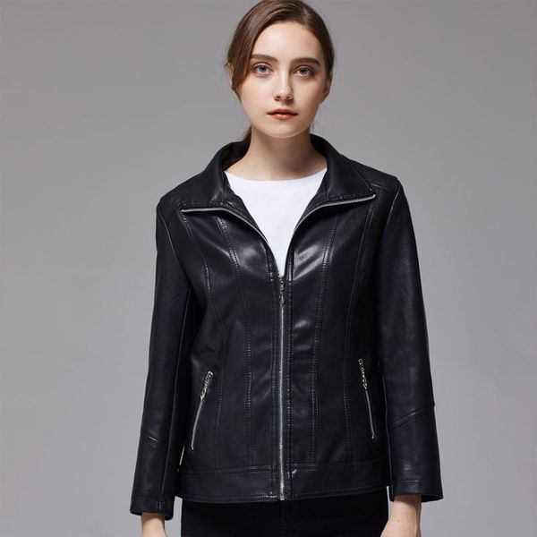 women's leather & faux women blazer ladies jacket biker rider girls soft pu outwear slim fit zip up casual coat lapel short, Black
women's leather & faux women blazer ladies jacket biker rider girls soft pu outwear slim fit zip up casual coat lapel short, Black