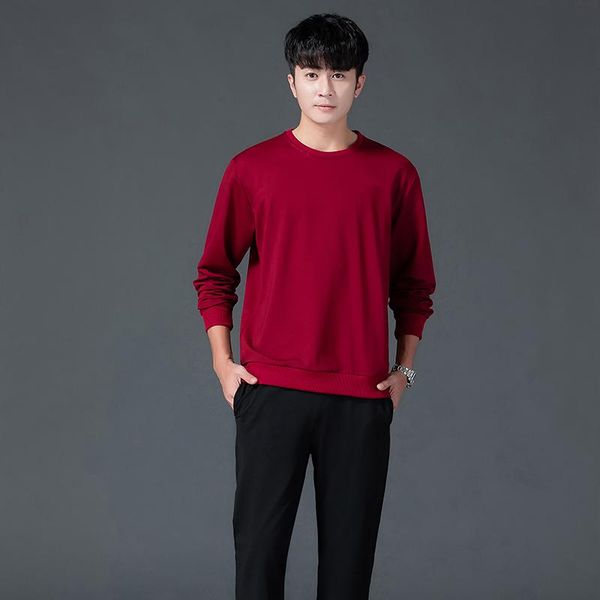 men's tracksuits casual suit fashion 2-piece set of spring autumn solid color pullover sweater + sports pants sportswear men, Gray
men's tracksuits casual suit fashion 2-piece set of spring autumn solid color pullover sweater + sports pants sportswear men, Gray