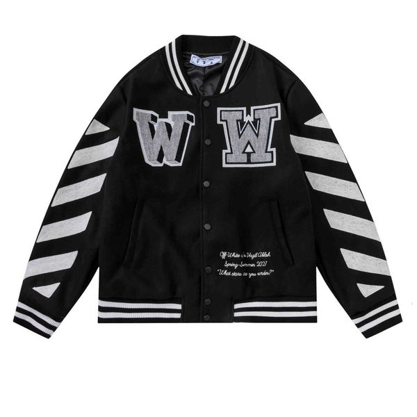 2021 autumn winter new off double thorn embroidered ww letter casual baseball suit for men and women, Black;brown
2021 autumn winter new off double thorn embroidered ww letter casual baseball suit for men and women, Black;brown
