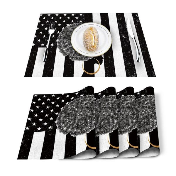 table runner retro american flag african black woman printed kitchen placemat dining mat cotton linen pads cup mats home decor
table runner retro american flag african black woman printed kitchen placemat dining mat cotton linen pads cup mats home decor