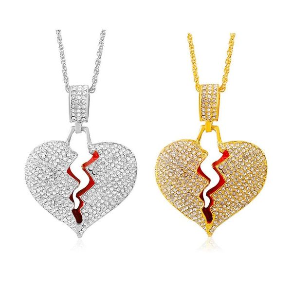 pendant necklaces cracked heart necklace women men gold silver color broken love charm jewelry hip hop rhinestone link chain accessories
pendant necklaces cracked heart necklace women men gold silver color broken love charm jewelry hip hop rhinestone link chain accessories