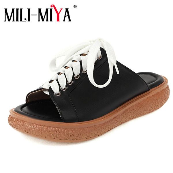 sandals mili-miya 2021 women slipper summer lace up outdoor flat design peep toe casual fashion beach comfortable shoes, Black
sandals mili-miya 2021 women slipper summer lace up outdoor flat design peep toe casual fashion beach comfortable shoes, Black