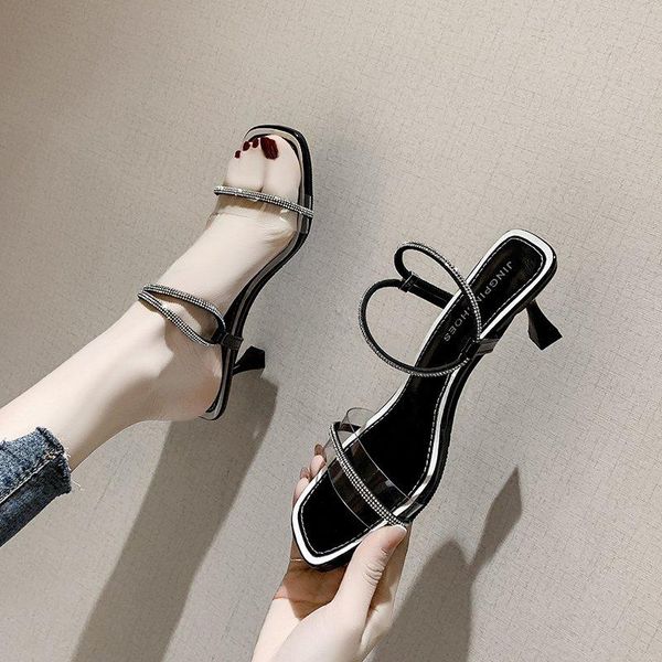 sandals high heel women crystal slippers shoes summer fashion open toe transparent pvc zapatos mujer, Black
sandals high heel women crystal slippers shoes summer fashion open toe transparent pvc zapatos mujer, Black