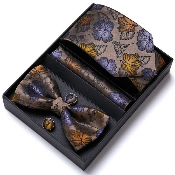 men's bow ties for men classic floral wedding party bowtie handkerchief cufflinks set gold necktie, Black;gray
men's bow ties for men classic floral wedding party bowtie handkerchief cufflinks set gold necktie, Black;gray