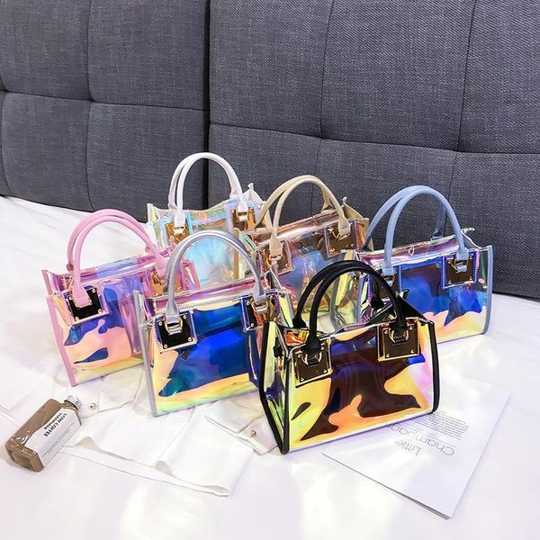 waist bags women hand ladies shoulder bag 2 pcs set holographic waterproof transparent tote clear pvc jelly handbag s029
waist bags women hand ladies shoulder bag 2 pcs set holographic waterproof transparent tote clear pvc jelly handbag s029