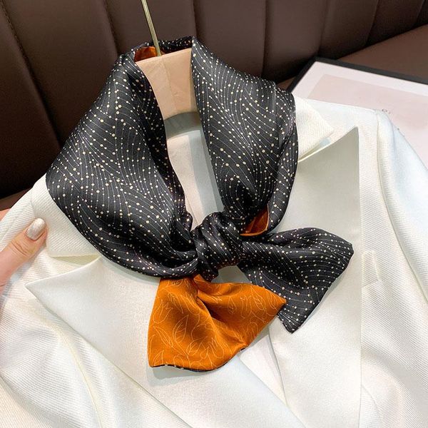 scarves 100% pure silk scarf shawl foulard women dot wraps print pashmina hijab long beach cover-ups bandana spring, Blue;gray
