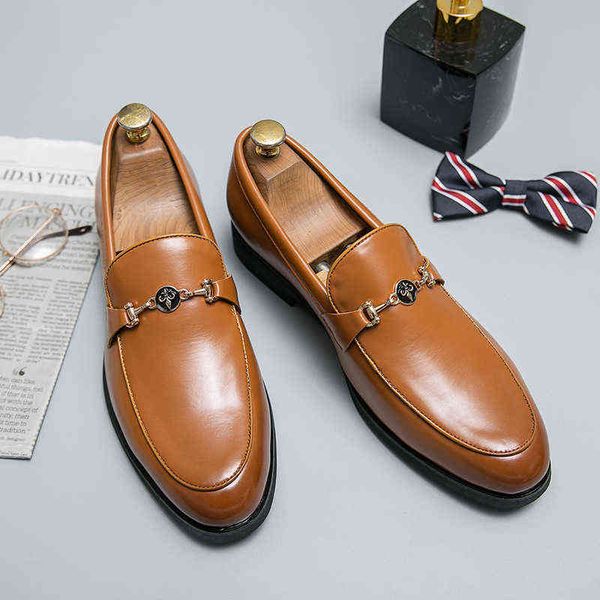 dress shoes large size 2022 summer business leather shoes men's british metal buckle small breathable loafers men 220223, Black
dress shoes large size 2022 summer business leather shoes men's british metal buckle small breathable loafers men 220223, Black