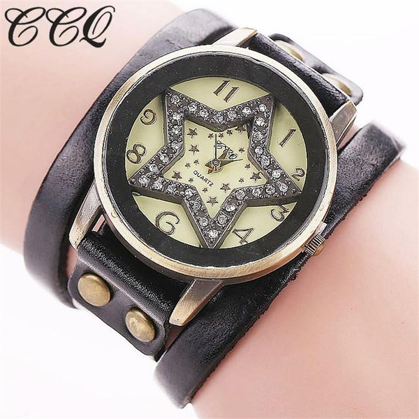 wristwatches ccq brand genuine leather diamond star wrist watch luxury vintage women dress quartz relogio feminino, Slivery;brown
wristwatches ccq brand genuine leather diamond star wrist watch luxury vintage women dress quartz relogio feminino, Slivery;brown