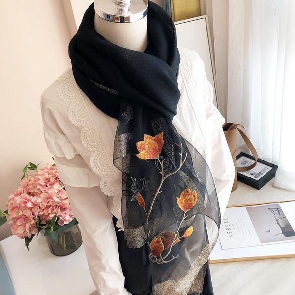 hats, scarves & gloves sets hangzhou china real silk wool embroidery magnolia scarf women's shawl ornament size:85*200cm(dry cleaning), Blue;gray
hats, scarves & gloves sets hangzhou china real silk wool embroidery magnolia scarf women's shawl ornament size:85*200cm(dry cleaning), Blue;gray