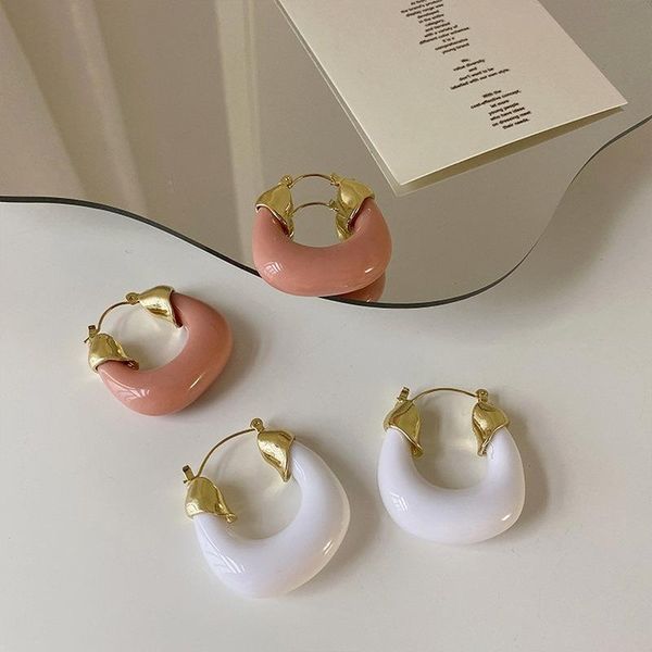 hoop & huggie vsnow creative pink white resin geometric earring for women gold color metallic hollow out party jewellery, Golden;silver
hoop & huggie vsnow creative pink white resin geometric earring for women gold color metallic hollow out party jewellery, Golden;silver