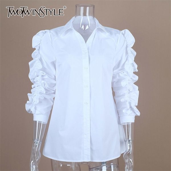 white patchwork ruffle blouse for women lapel long sleeve drawstring casual shirt female fashion clothing 210524
white patchwork ruffle blouse for women lapel long sleeve drawstring casual shirt female fashion clothing 210524