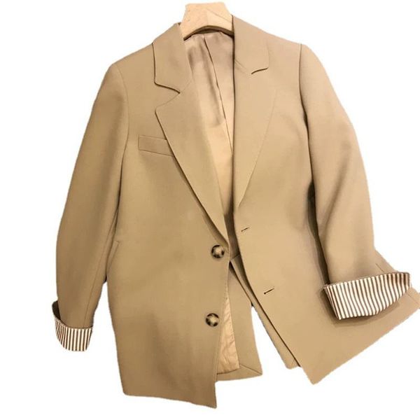 women's suits & blazers loose casual suit jacket women nice spring and autumn wild female blazer offic ladies streetwear ns2543, White;black 
women's suits & blazers loose casual suit jacket women nice spring and autumn wild female blazer offic ladies streetwear ns2543, White;black