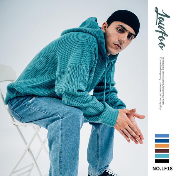 lawfoo 2021 autumn winter new fashion brand solid color hooded knitted sweater loose men's hoodie, Black
lawfoo 2021 autumn winter new fashion brand solid color hooded knitted sweater loose men's hoodie, Black