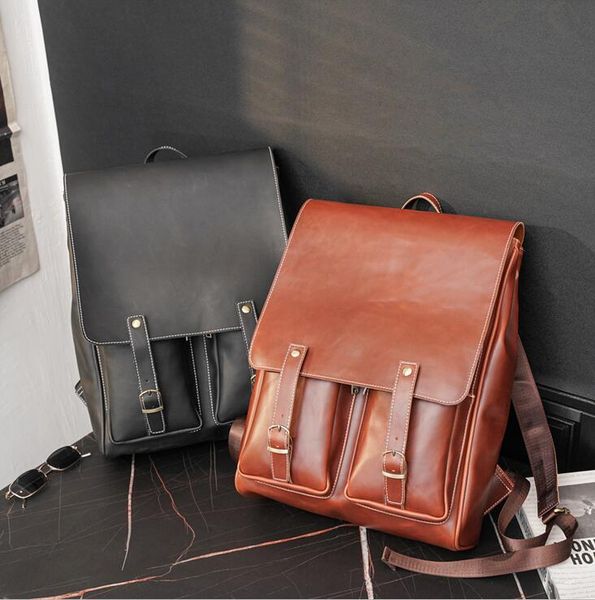 factory wholesale men bag college belt decoration student shoulder bags retro crazy horse leather backpacks outdoor travel flip leathers lei
factory wholesale men bag college belt decoration student shoulder bags retro crazy horse leather backpacks outdoor travel flip leathers lei