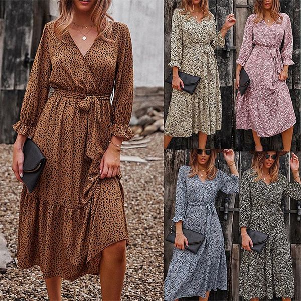 casual dresses floral long sleeved dress 2021 autumn winter leisure vacation beach style v-neck high waist lace-up midi, Black;gray
casual dresses floral long sleeved dress 2021 autumn winter leisure vacation beach style v-neck high waist lace-up midi, Black;gray
